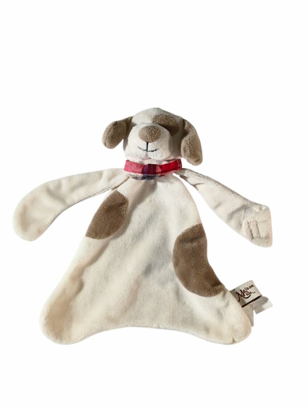 2016 Maison Chic Max The Puppy Pacifier Loop Lovey Security Blanket 10"